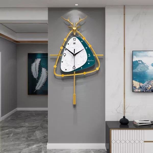 3D Arte de pared para sala de estar JJT Reloj de pared JT2087B