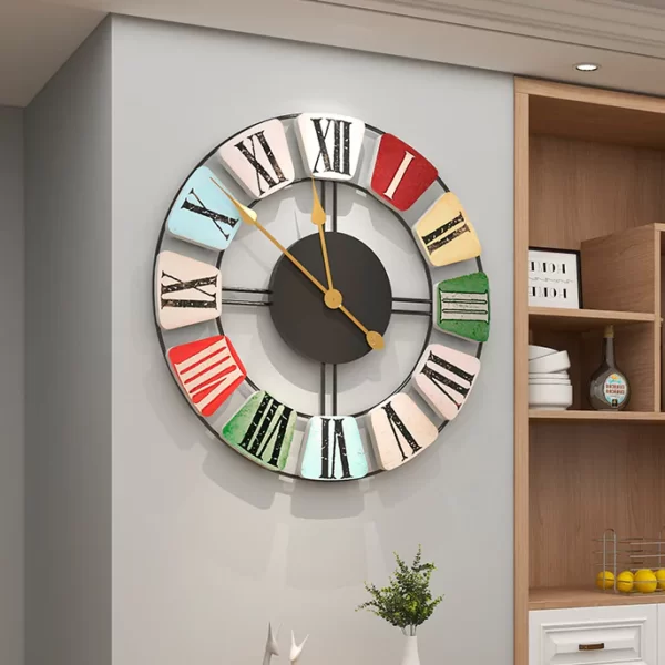 Horloge murale ronde JJT pour le salon WM456N