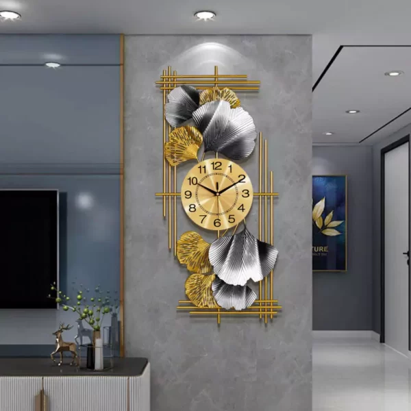 Art mural abstrait JJT Horloge créative moderne WM389