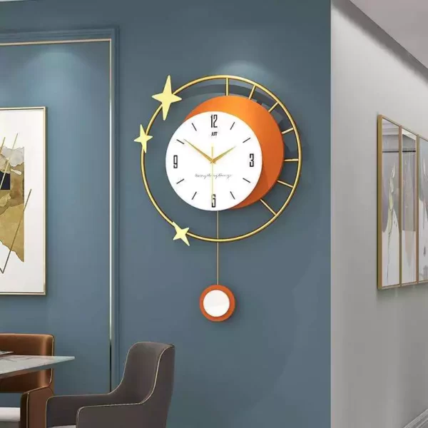 Bedroom Wall Art JJT Creative Clock Orange JT21188