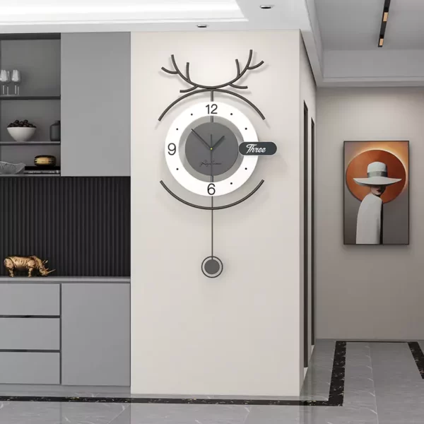 Schwarz und weiß Wandkunst JJT dekorative Uhr JT22241