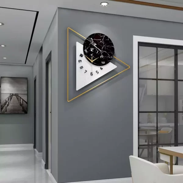 Art mural noir pour la décoration intérieure Horloge murale JJT JT2090