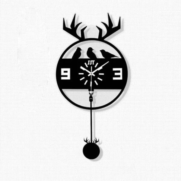 Cheap Wall Art for Home JJT Black Wall Clock JT2002A