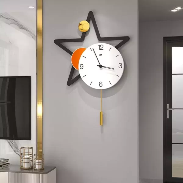 Colorful Wall Art JJT Decorative Clock for Bedroom JT21151