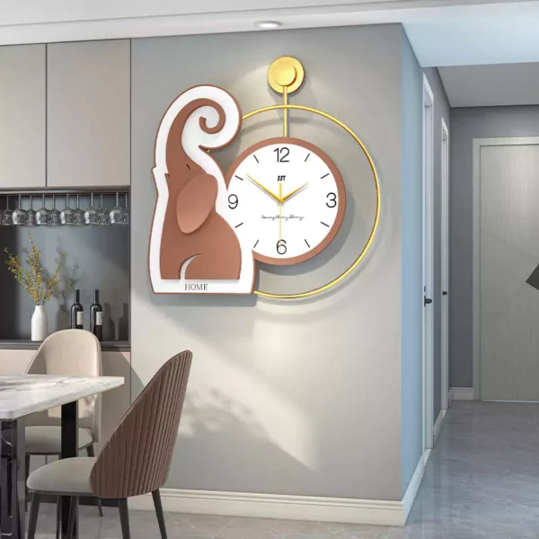 Elephant Decor JJT Horloge murale pour Rustic Farmhouse JT2285