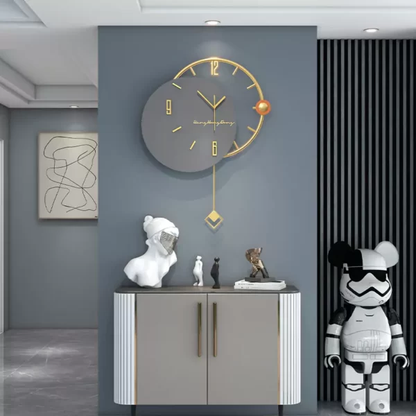 Décoration murale grise Art JJT Big Wall Clock JT2232