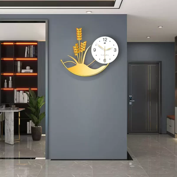 Artículos de decoración JJT Reloj de pared dorado JT21292