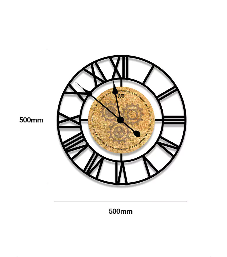 JJT Vintage Farmhouse Wall Clock for Decoration WM463A