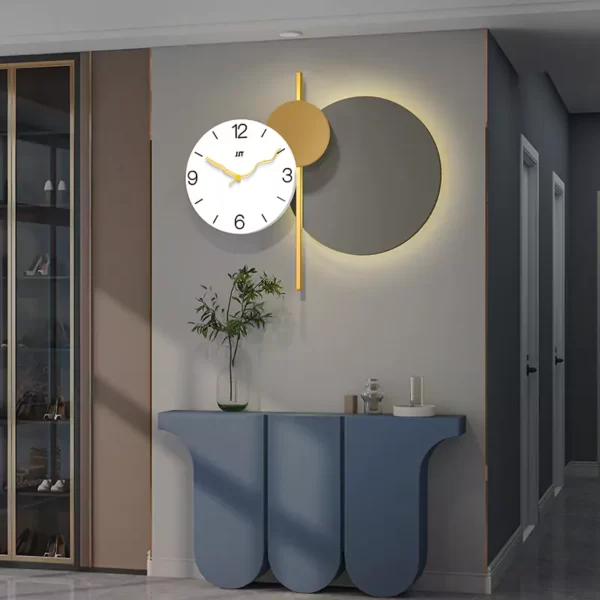 JJT Reloj de Madera para Decoración de Salón Boho JT22117