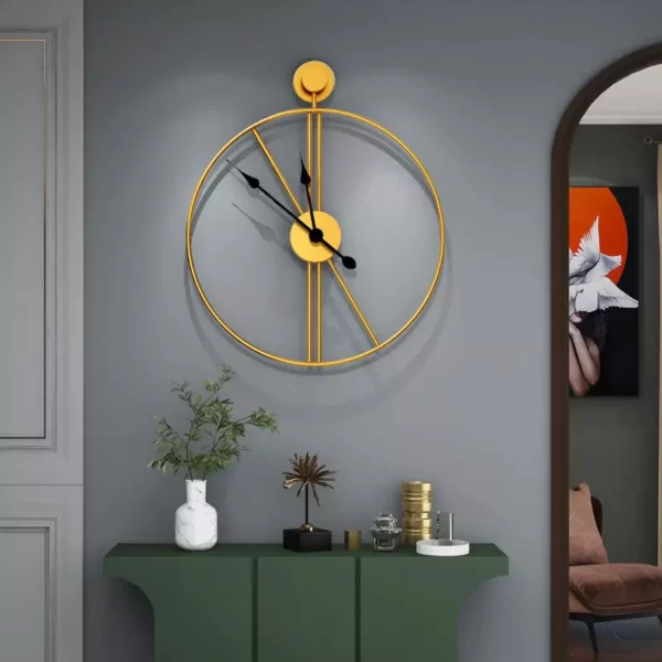 Maximalist Decor Items JJT Gold Wall Clock WM469B