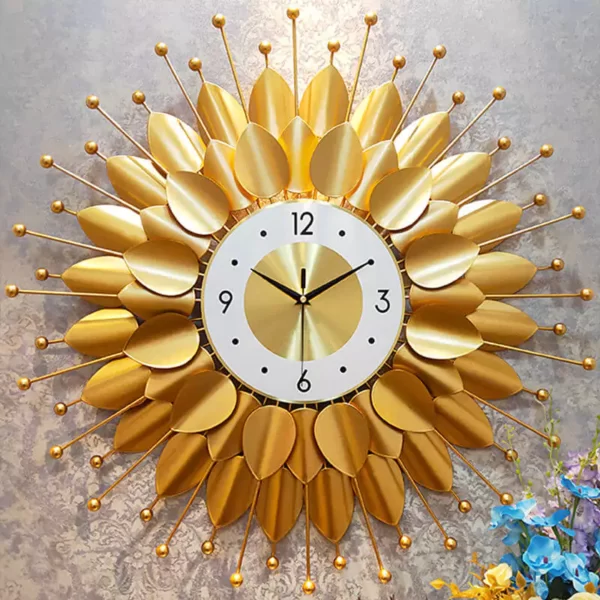 Relojes de Pared Decorativos de Lujo Metal Art Oro WM292