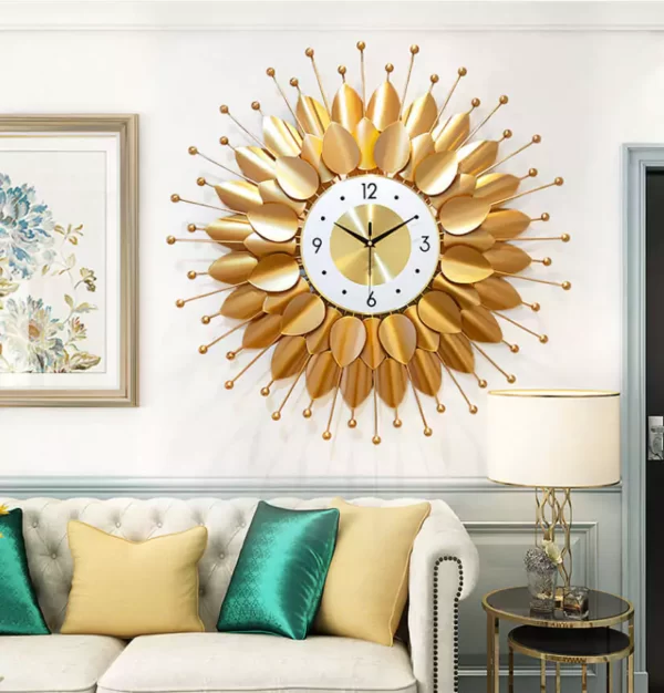 Metal Art Gold Luxury Decorative Wall Clocks WM292