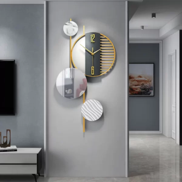 Reloj de salón de metal y MDF para decoración de pared JT2157