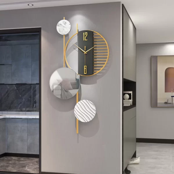 Reloj de salón de metal y MDF para decoración de pared JT2157