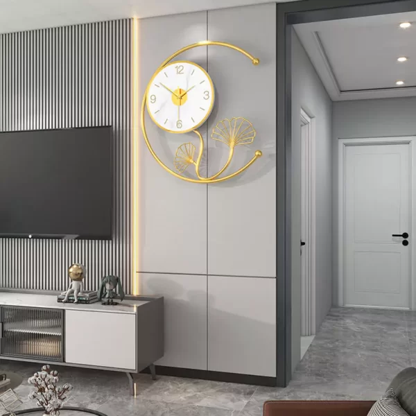 Современный декор для стен JJT Золотые интерьерные часы JT21268