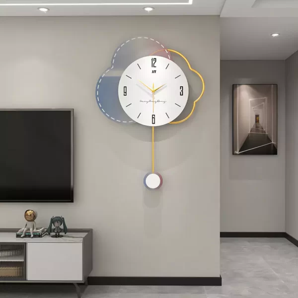 Neutral Wall Art JJT Lindo Reloj de Pared Flor JT22197