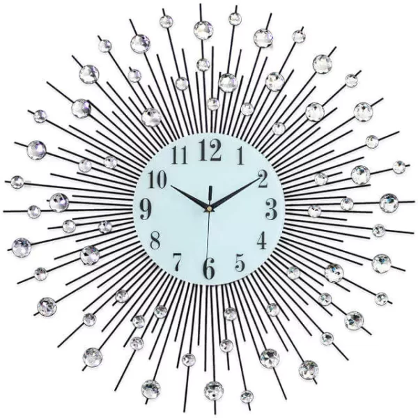 Silver Wall Art for Decoration JJT Clock M9100A