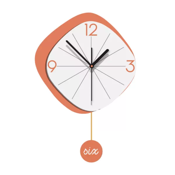 Einfache Wanduhr JJT Orange Uhr mit 3 Größen JT2128