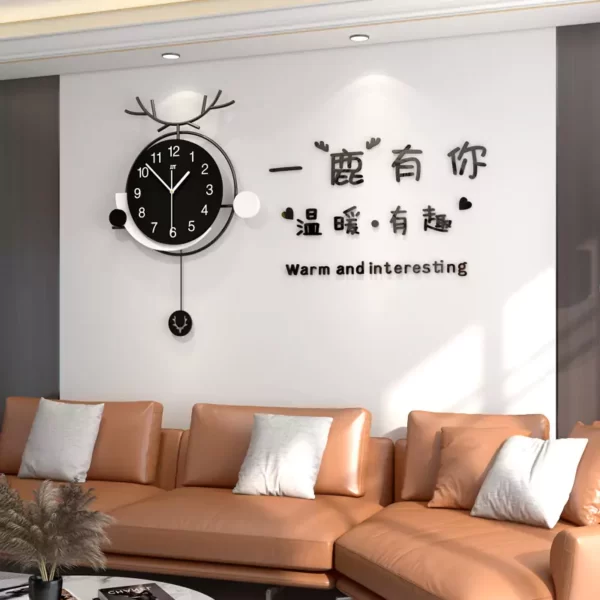 Small Home Decor Items Black Wall Clock JT22100