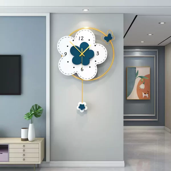 Horloge murale blanche pour décoration murale moderne WM651