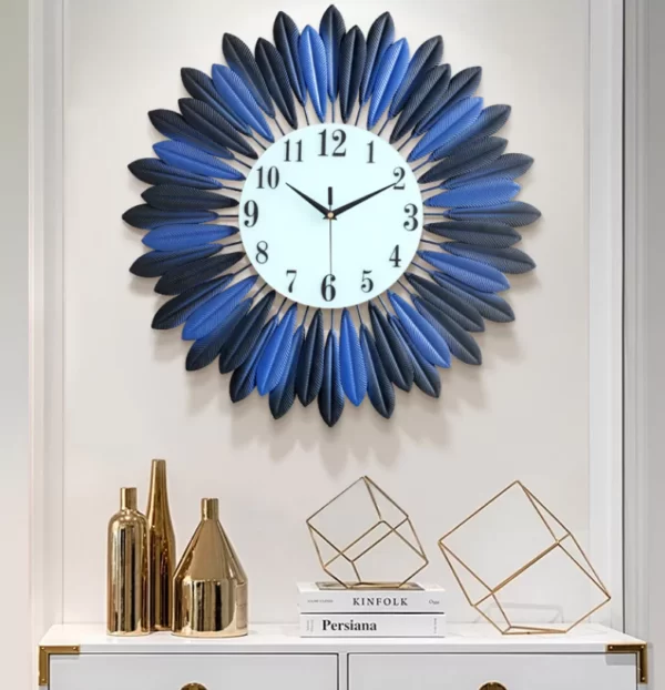 Blue Wall Decor Items JJT Decorative Clock JT18159