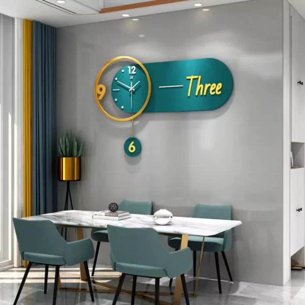Wahadłowy zegar ścienny do dekoracji salonu JT2129
