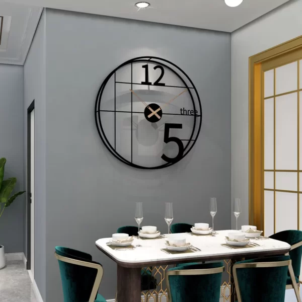 Round Wall Art JJT Wall Clock for Living Room Decor JT2083