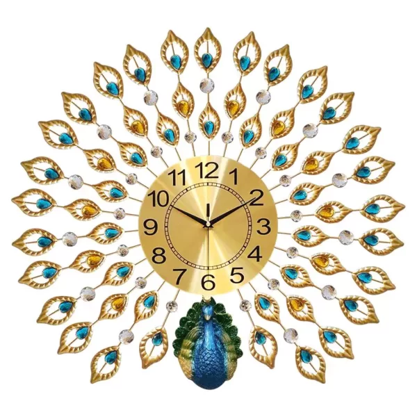 Beautiful Wall Clocks JJT Peacock Clock for Living Room WM80