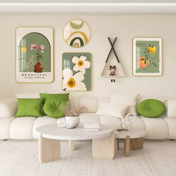 Pintura mural de porcelana para la decoración moderna del hogar JT-M102