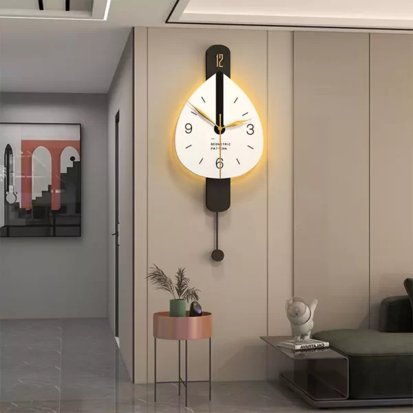 Ideas de decoración costera moderna JJT Reloj de pared iluminable con LED JT22275