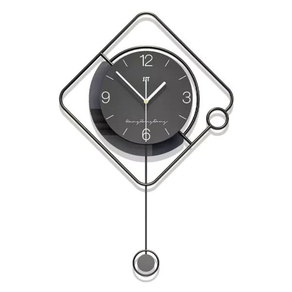 horloge noire-pour-décoration-murale-avec-pendule-jt23292