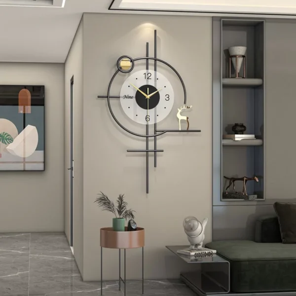 dekoracyjny zegar do salonu - dekoracja ścienna - jt23254