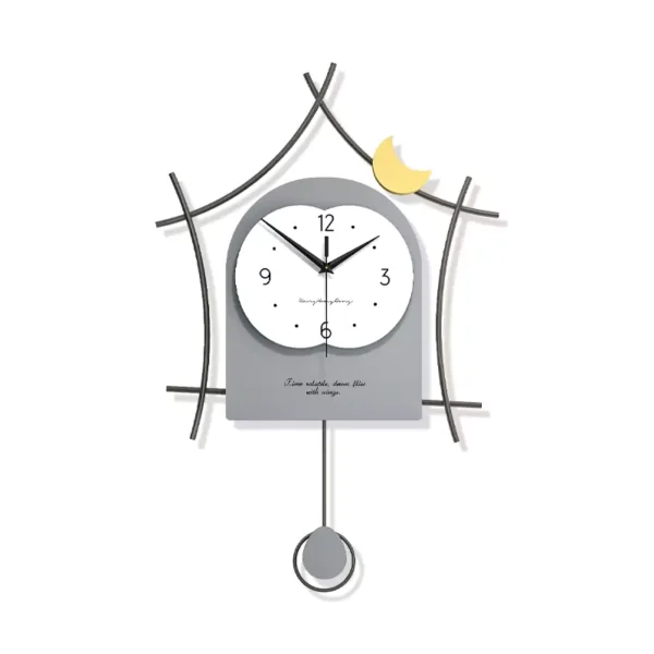 reloj de pared gris para salón moderno-jt23202