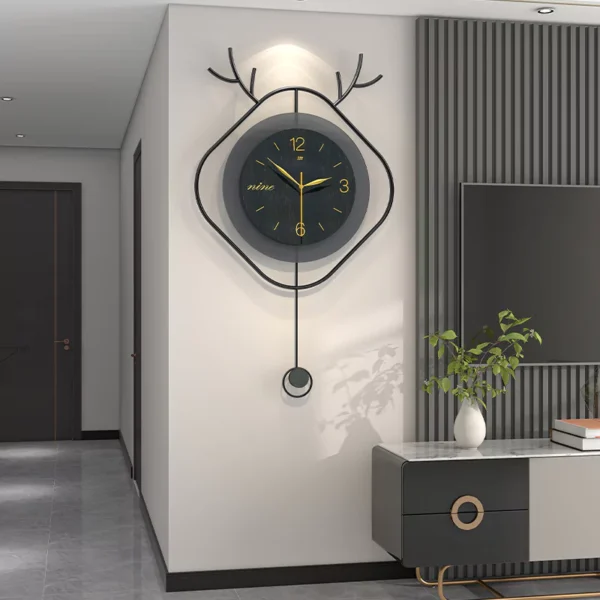 Бесшумные настенные часы с маятником для домашнего декора - JT23139